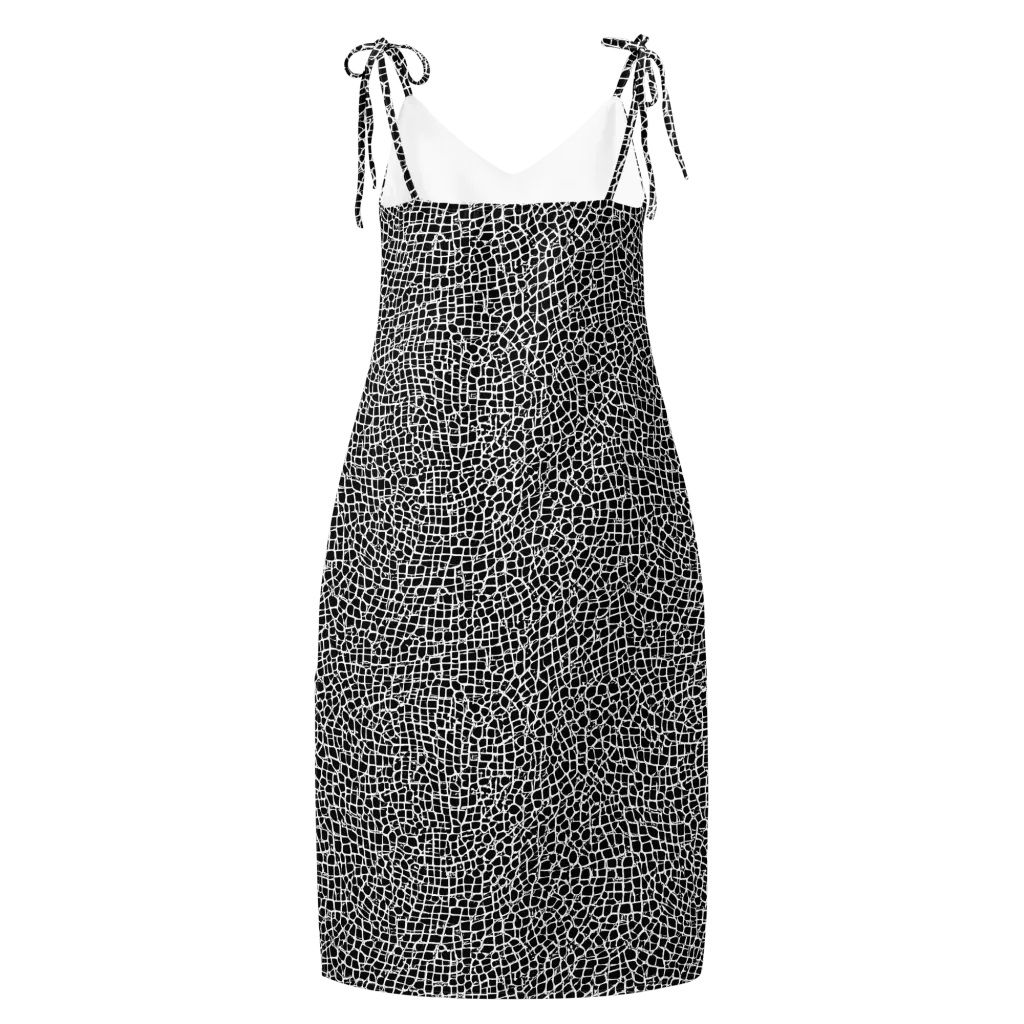 Lacquer Grid on Slip Dress — Back