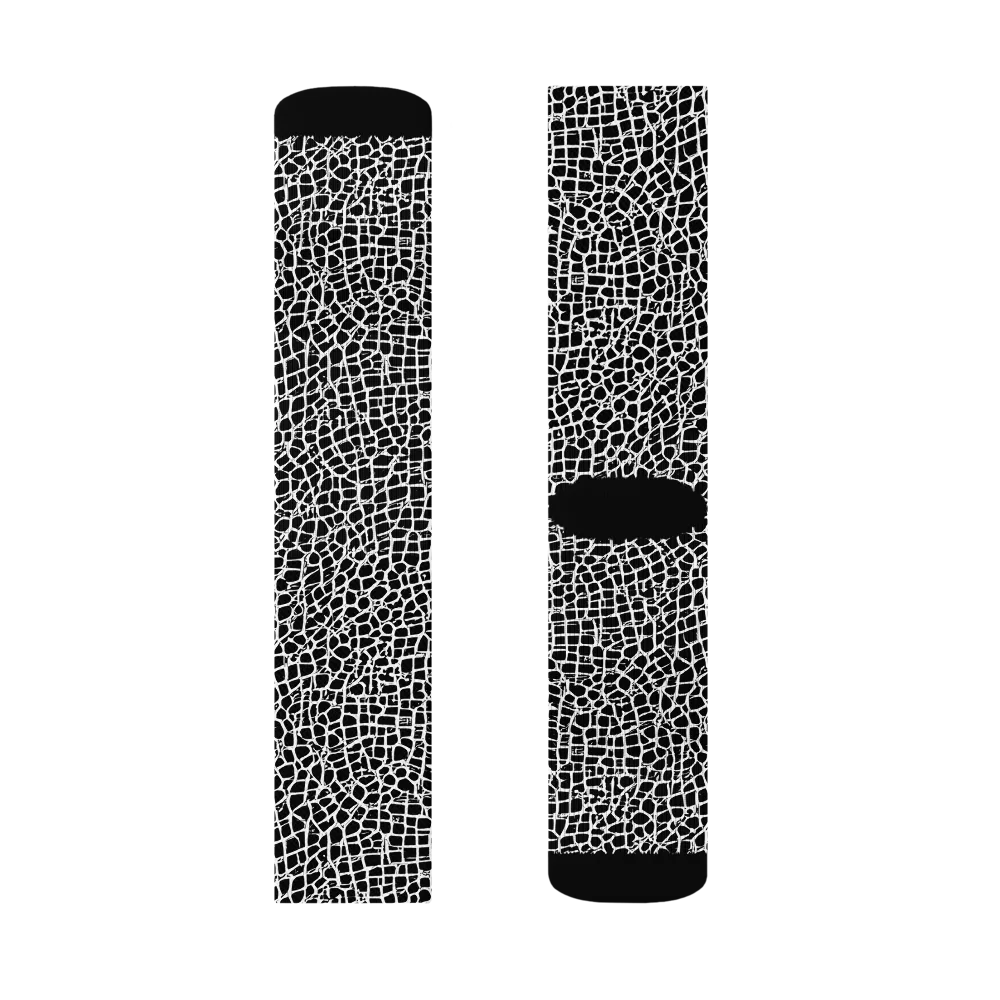 Lacquer Grid on Socks — Left Sock