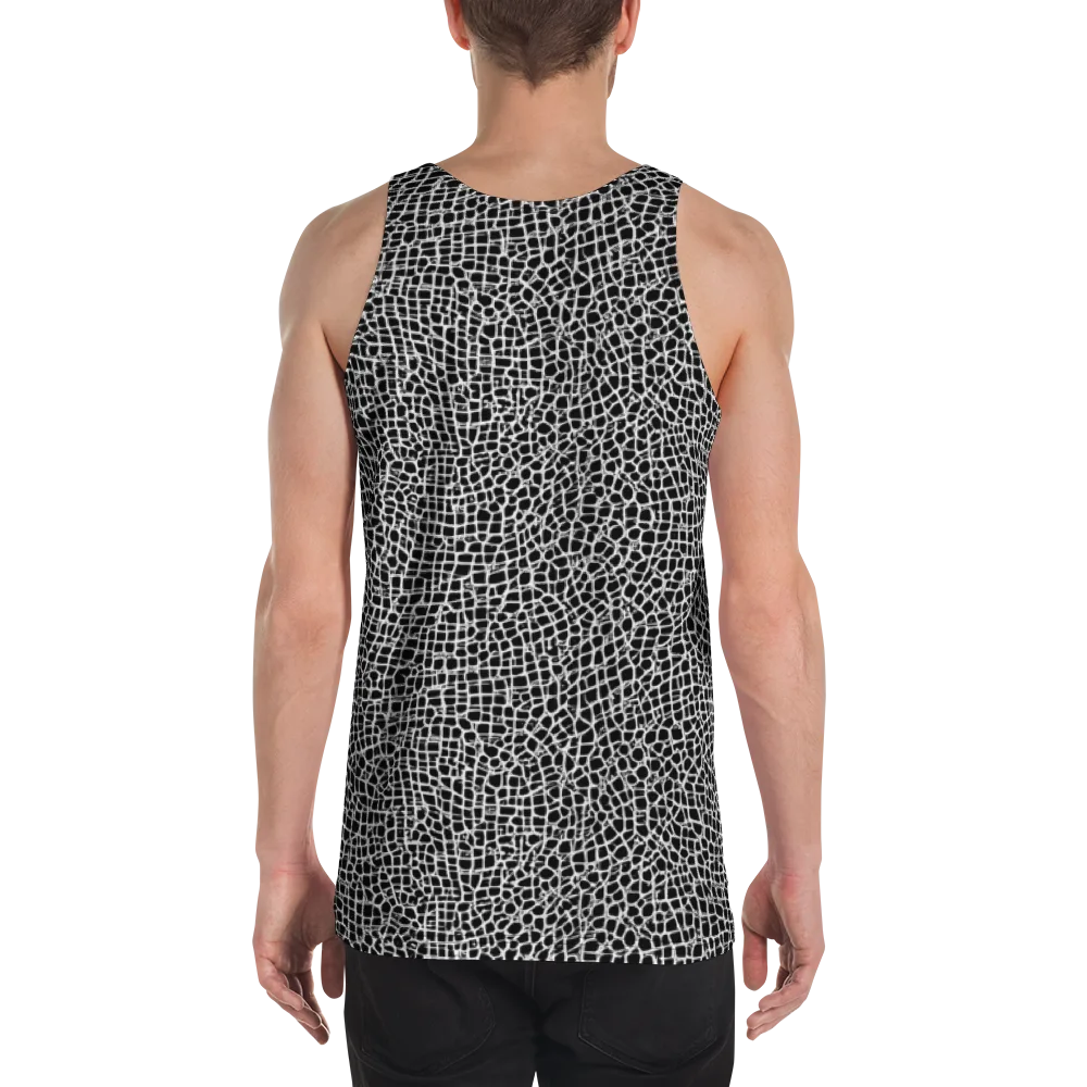 Lacquer Grid on Men's Tank Top — Back