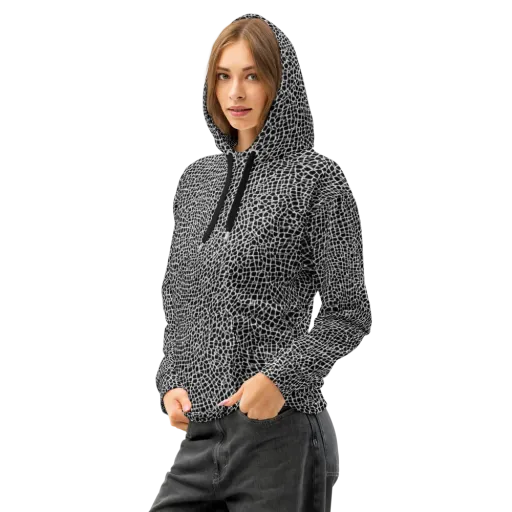 Lacquer Grid on a Cotton Hoodie