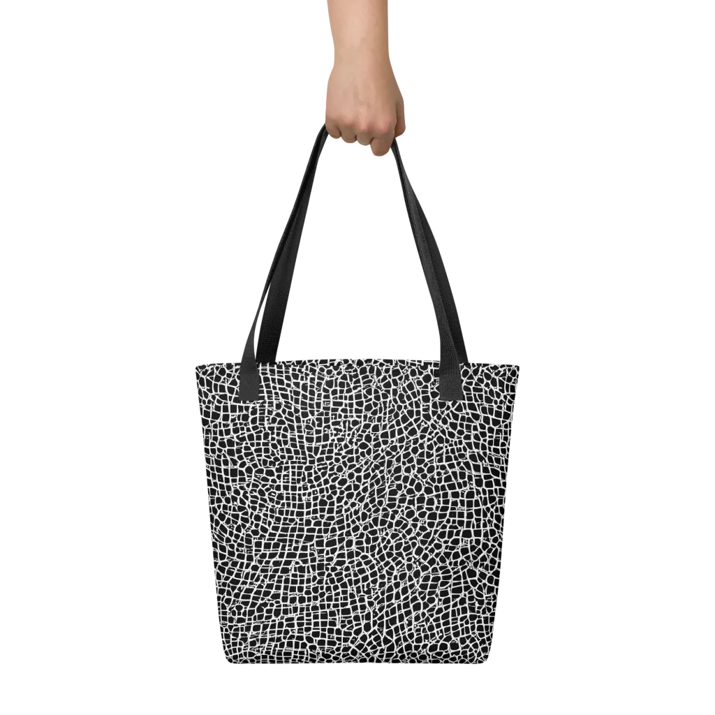 Lacquer Grid on Tote Bag — Front