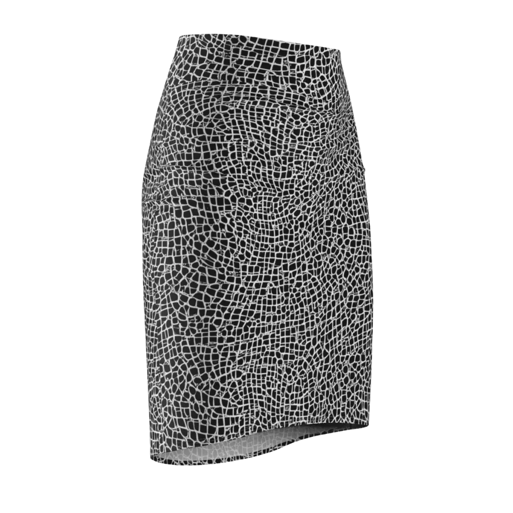 Lacquer Grid on Pencil Skirt — Front Side