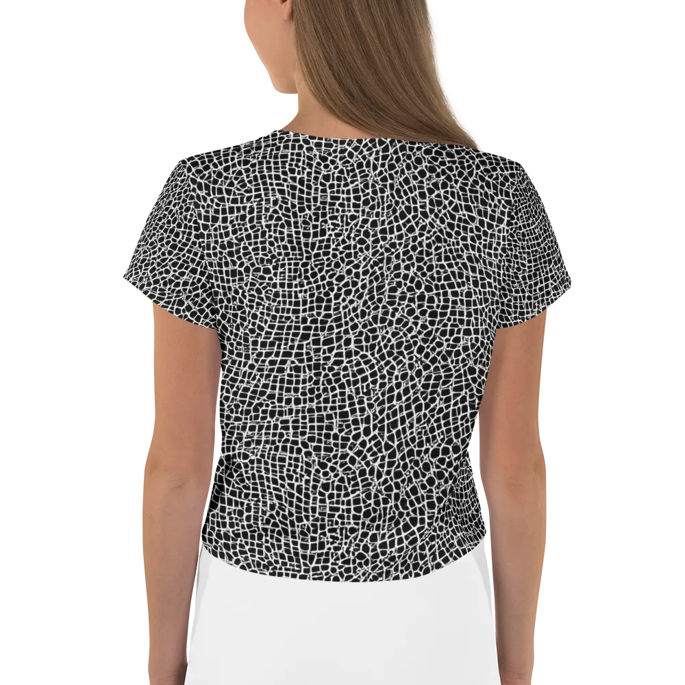 Lacquer Grid on Crop Tee — Back