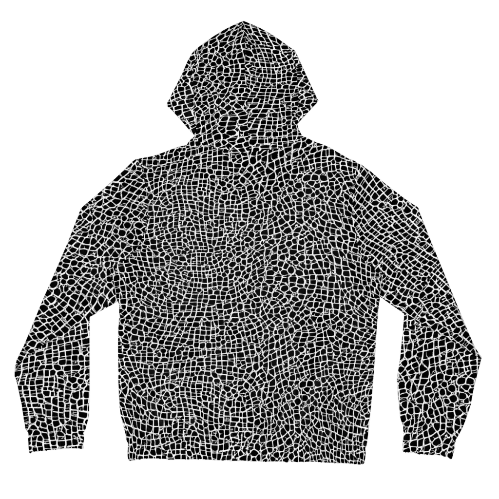 Lacquer Grid on Women's Full-Zip Hoodie — Back