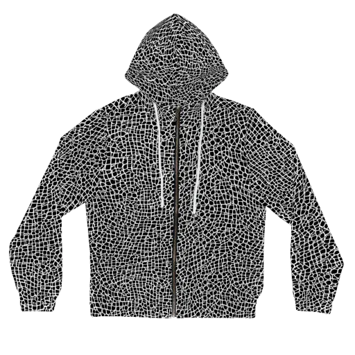 Lacquer Grid on a Women's Full-Zip Hoodie