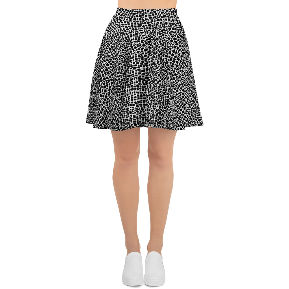 Lacquer Grid on Skater Skirt — Front