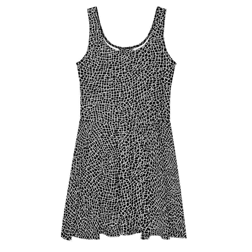 Lacquer Grid on Skater Dress — Front
