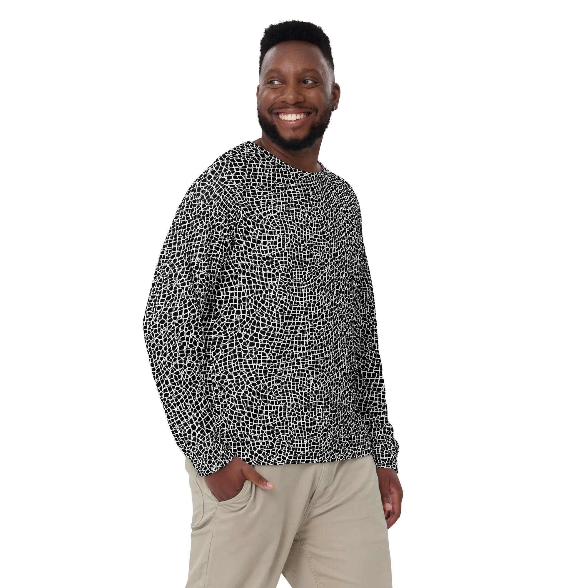 Lacquer Grid on Sweatshirt — Front