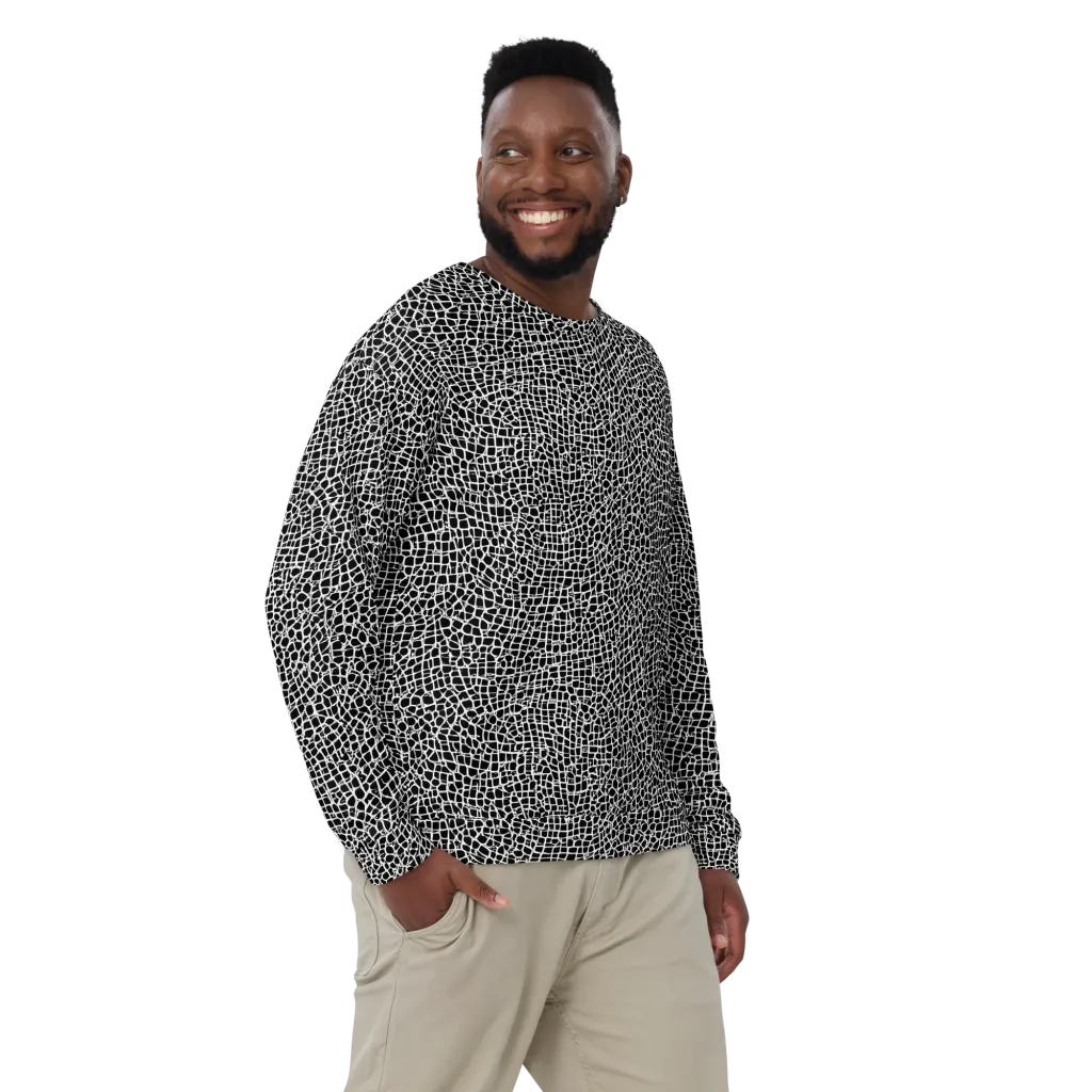 Lacquer Grid on Sweatshirt — Front
