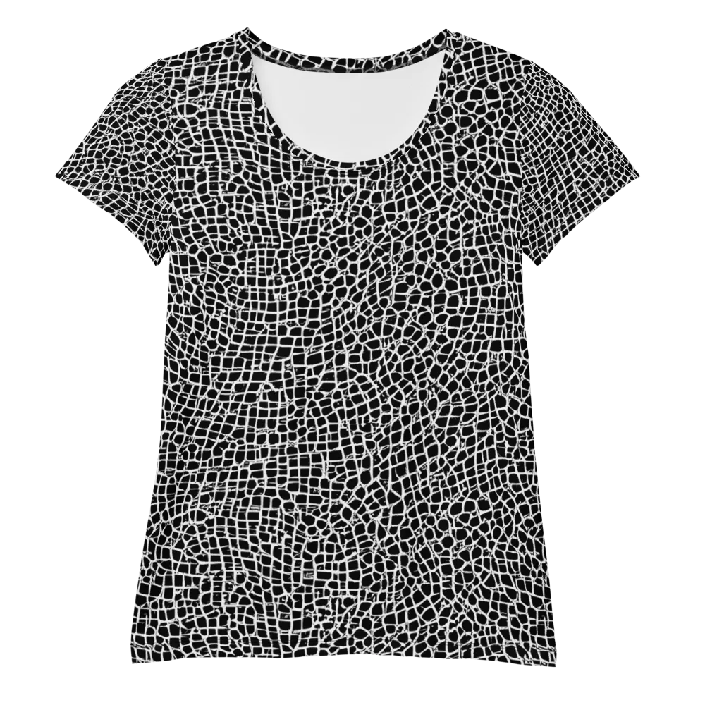 Lacquer Grid on Women's Athletic T-Shirt — Front