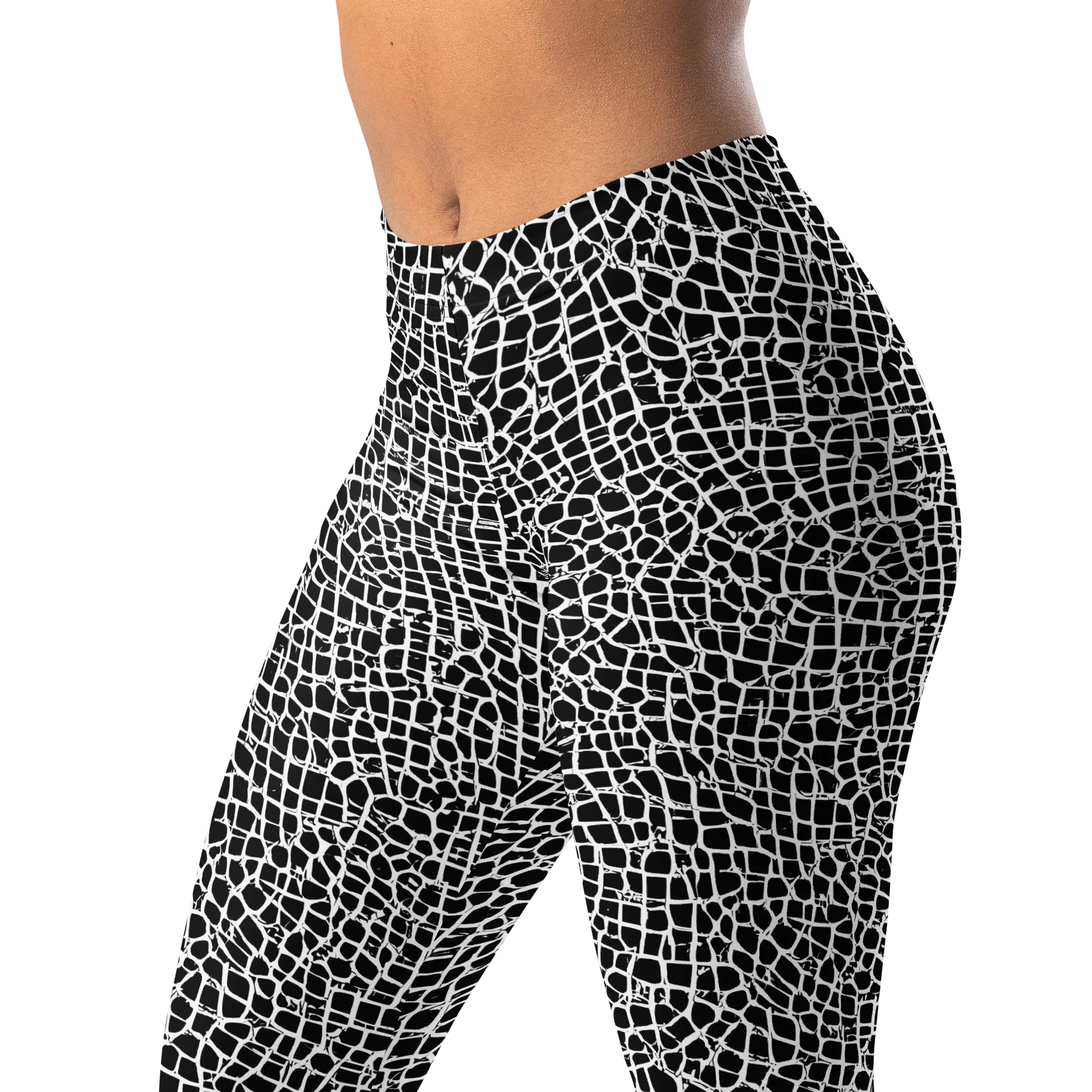 Lacquer Grid on Leggings — Left Front