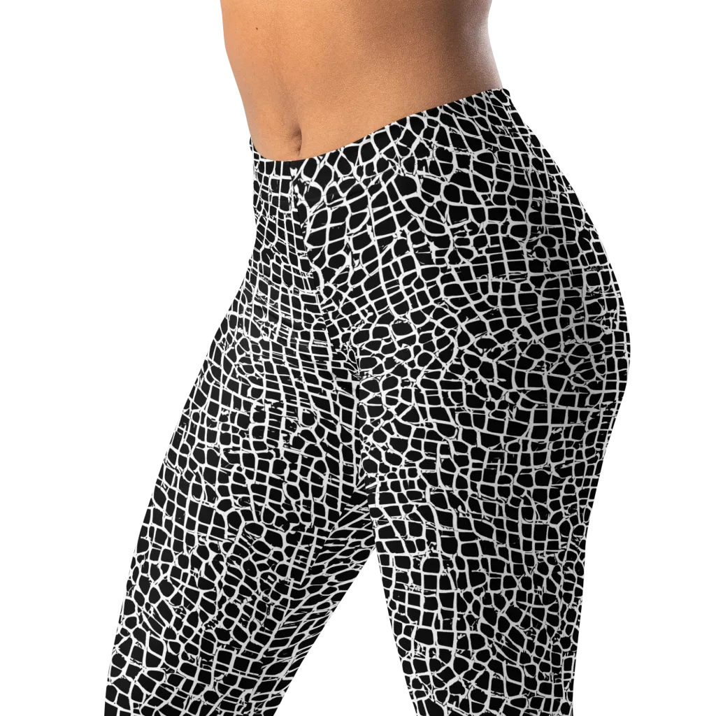 Lacquer Grid on Leggings — Left Front
