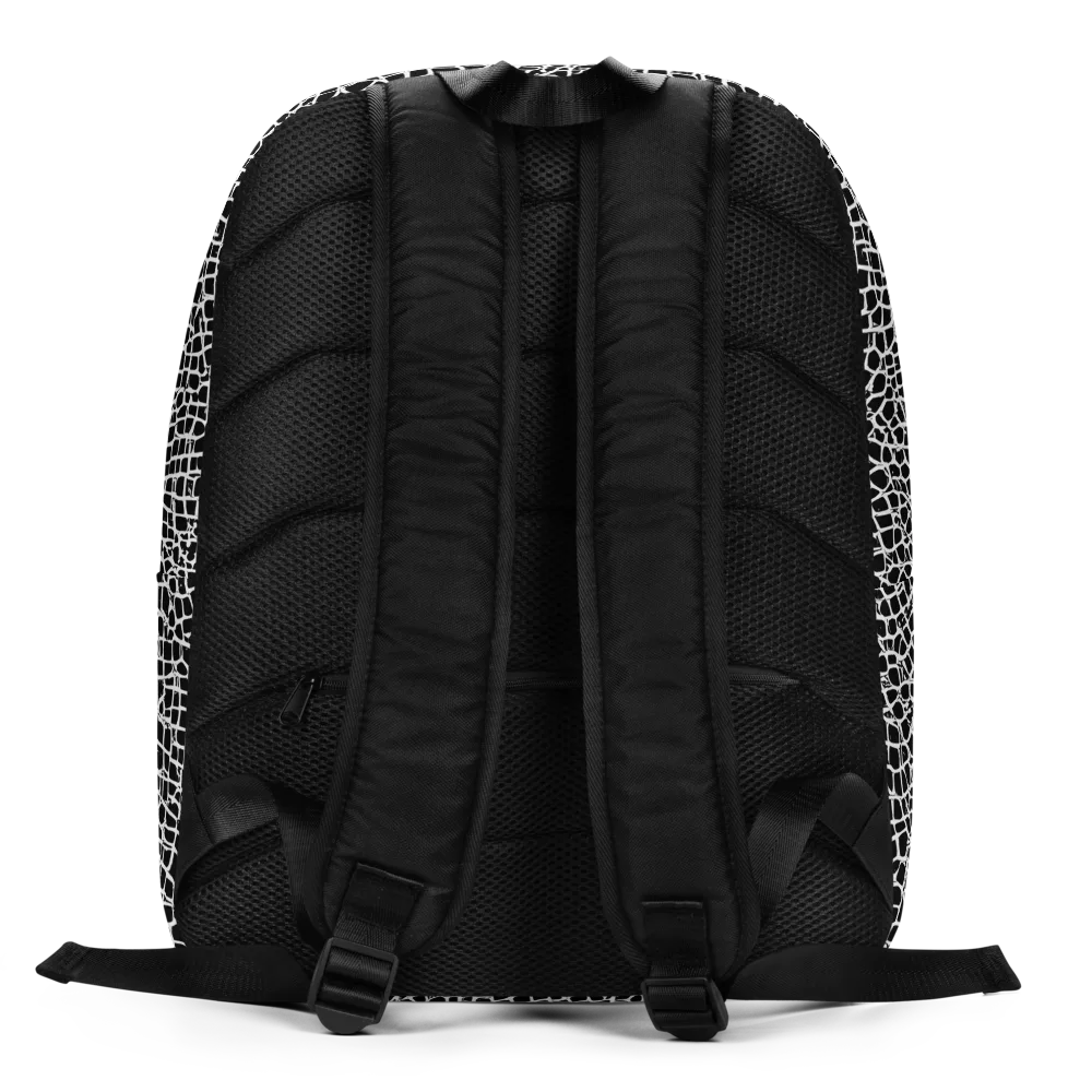 Lacquer Grid on Minimalist Backpack — Back