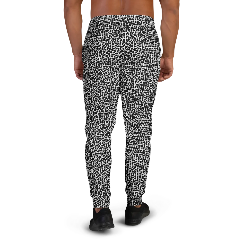 Lacquer Grid on Men's Joggers — Back