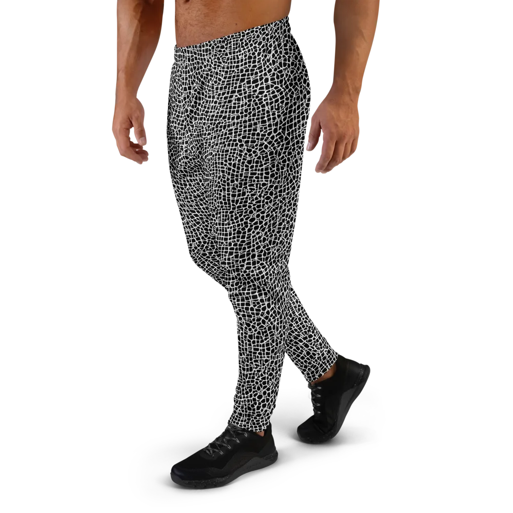 Lacquer Grid on Men's Joggers — Left