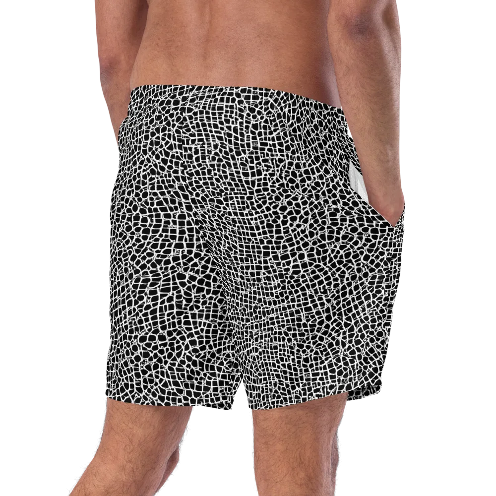 Lacquer Grid on Swim Trunks — Right Back