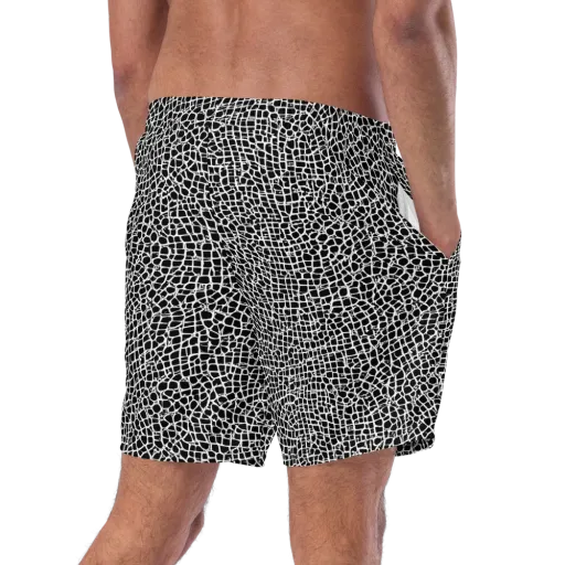 Lacquer Grid on a Swim Trunks