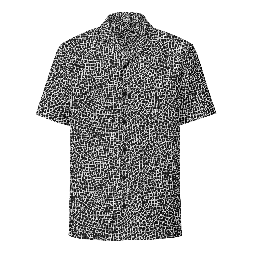 Lacquer Grid on Button Shirt — Front