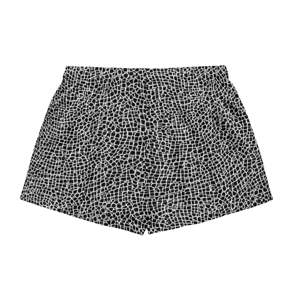 Lacquer Grid on Women's Pajama Shorts — Back