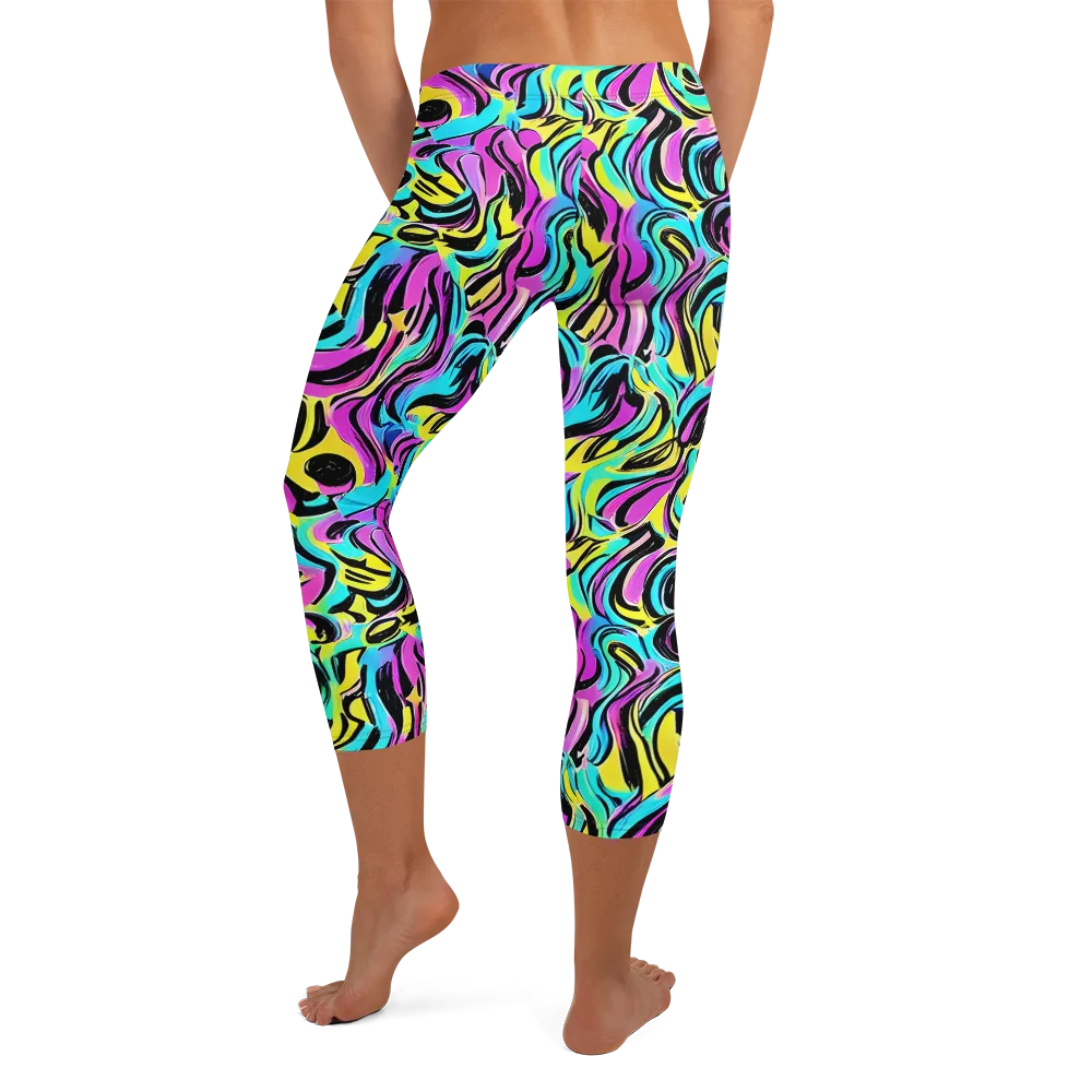 Plasma Twist on Capri Leggings — Back