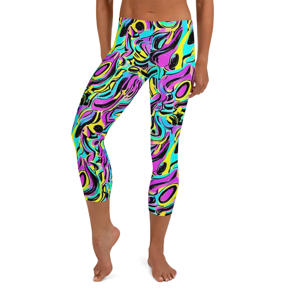 Plasma Twist on Capri Leggings — Front