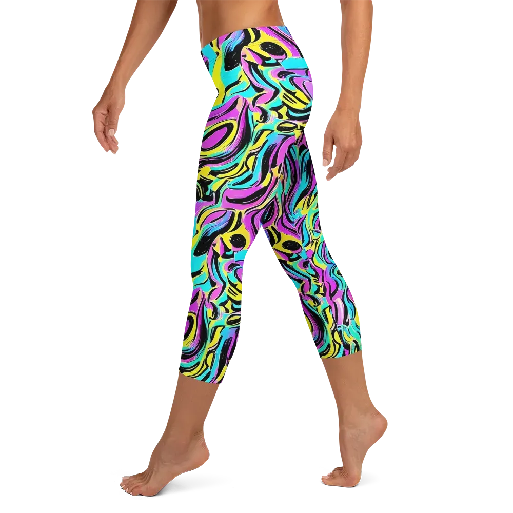 Plasma Twist on Capri Leggings — Left