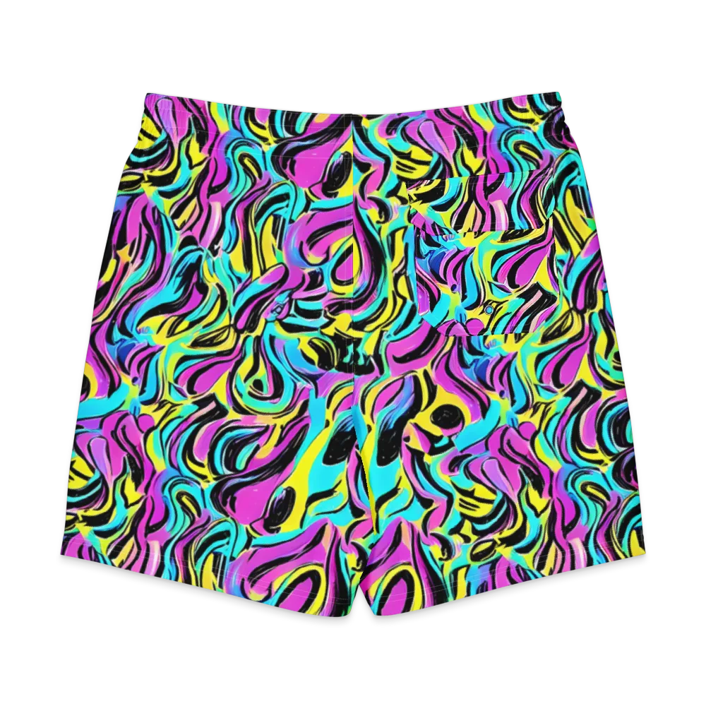 Plasma Twist on Men's Board Shorts — Back