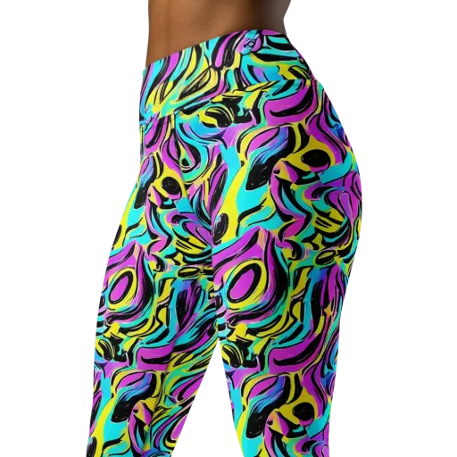 Plasma Twist on a Yoga Leggings