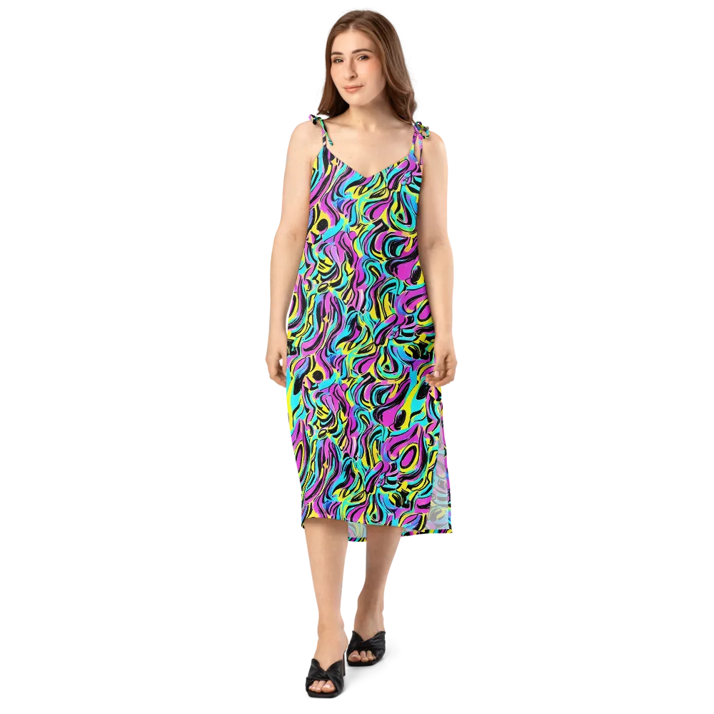 Plasma Twist on Slip Dress — Front