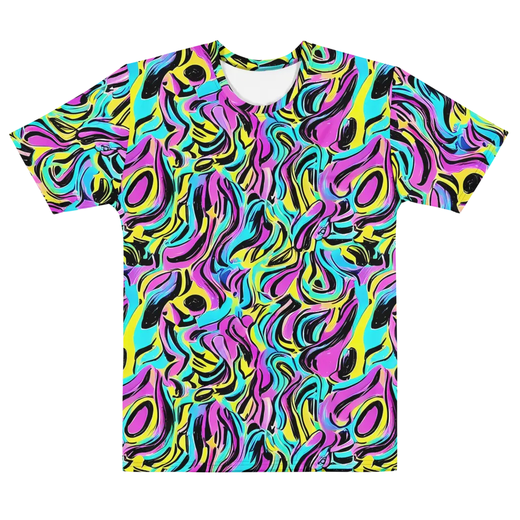 Plasma Twist on Men's Cotton Crew Neck T-Shirt — Front