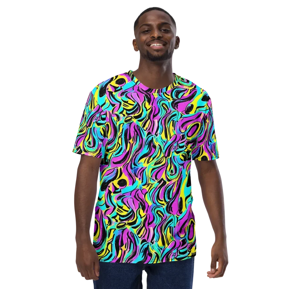 Plasma Twist on Men's Crew Neck T-Shirt — Front