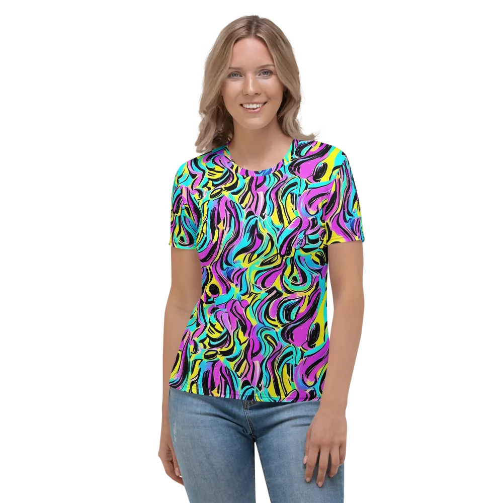 Plasma Twist on Women's Crew Neck T-Shirt — Front