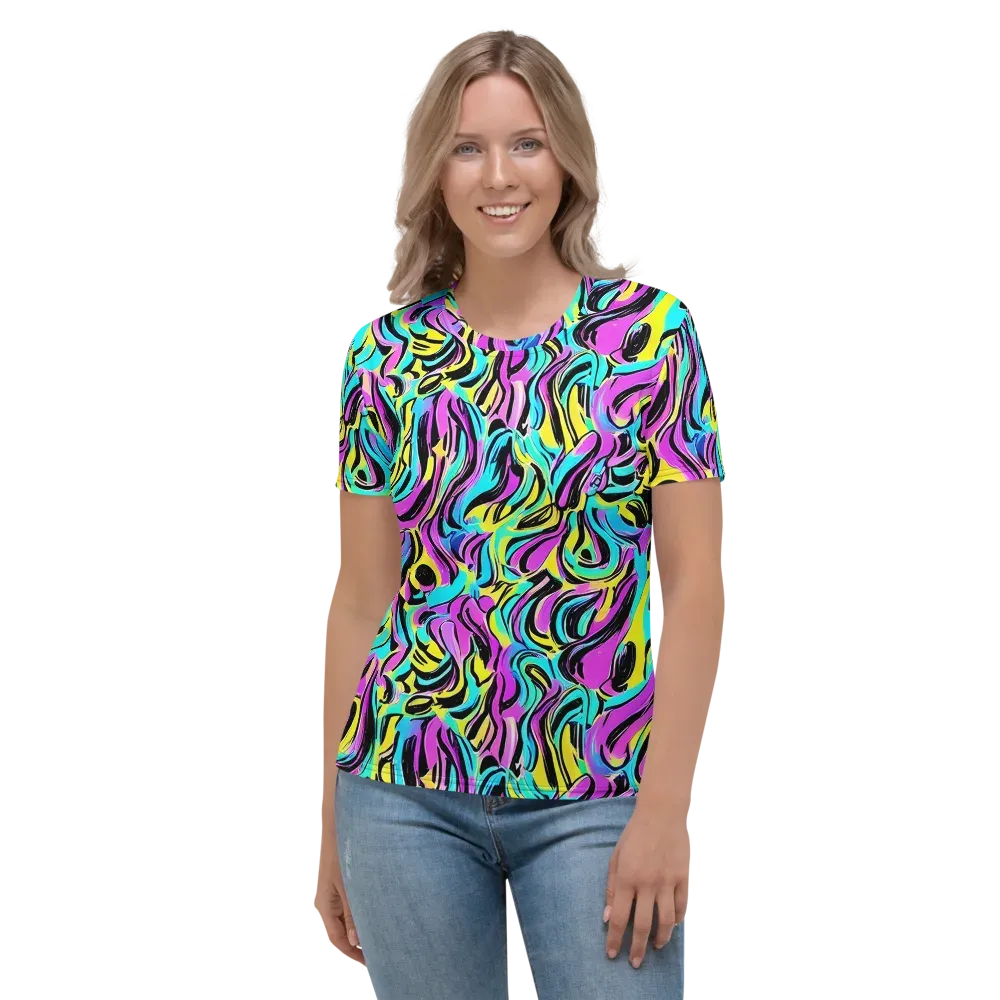 Plasma Twist on Women's Crew Neck T-Shirt — Front