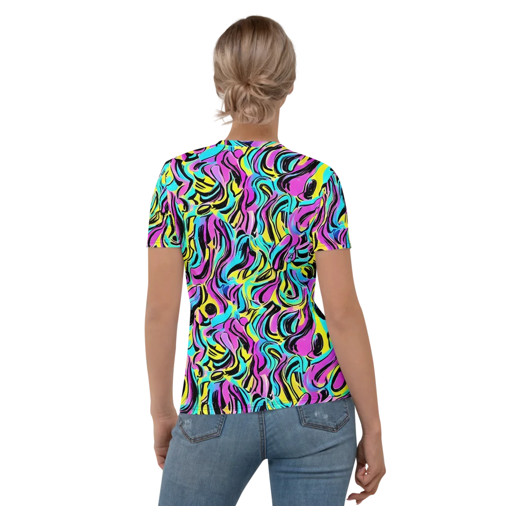 Plasma Twist on Women's Crew Neck T-Shirt — Back