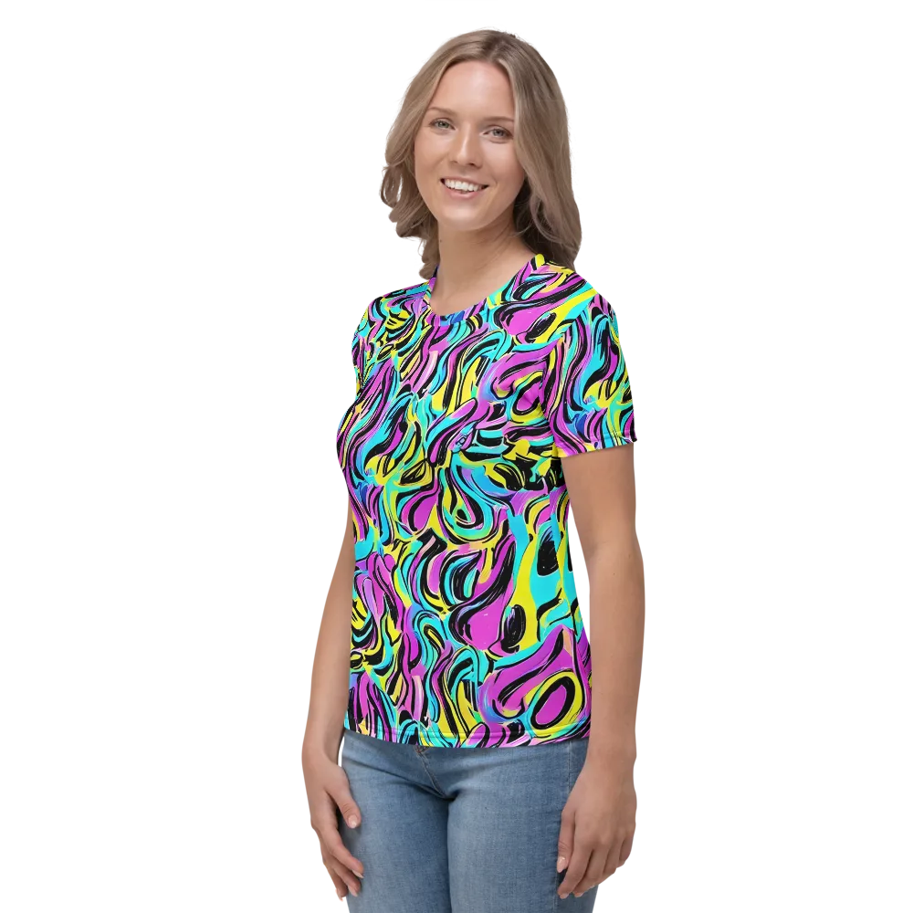 Plasma Twist on Women's Crew Neck T-Shirt — Left