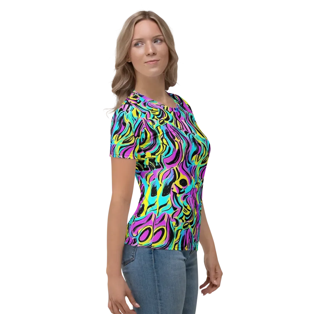 Plasma Twist on Women's Crew Neck T-Shirt — Right