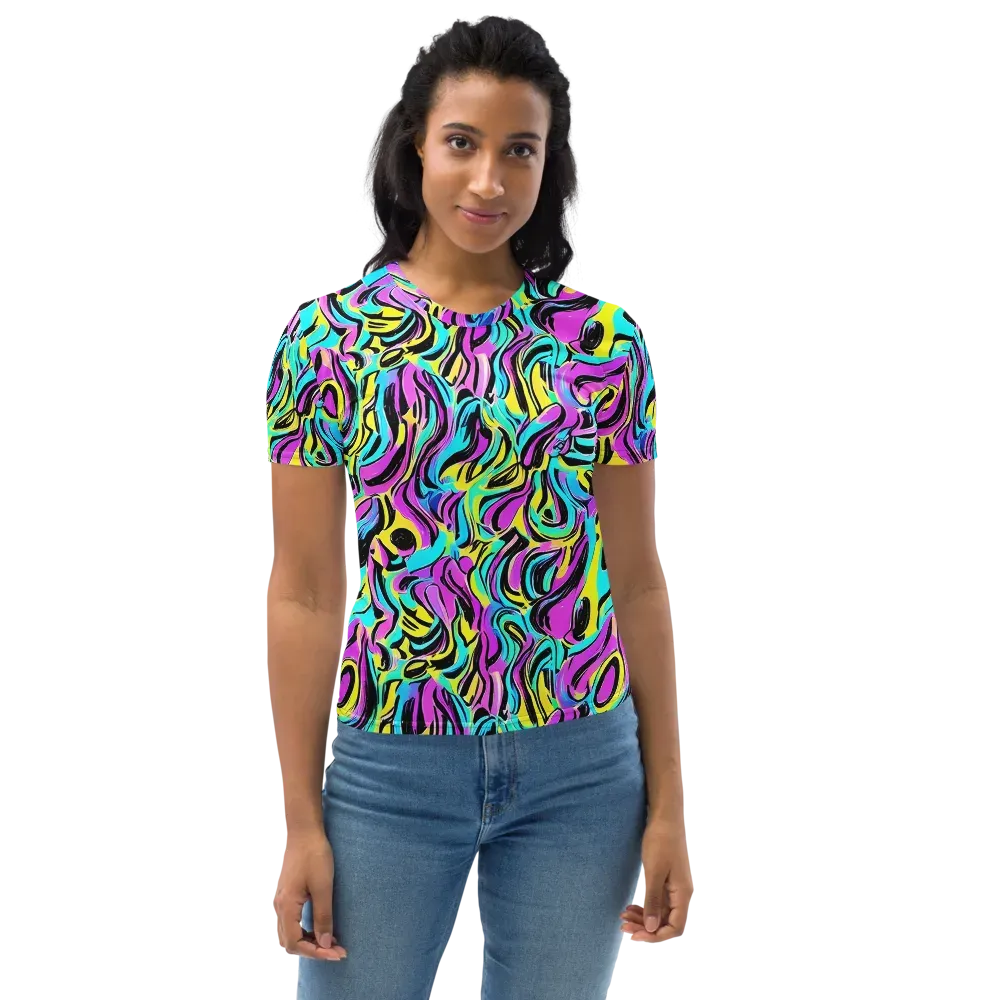 Plasma Twist on Women's Crew Neck T-Shirt — Front