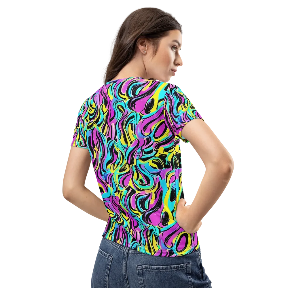 Plasma Twist on Women's Crew Neck T-Shirt — Back
