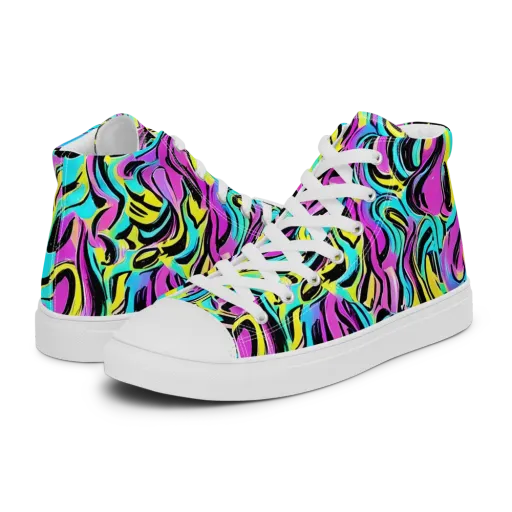 Plasma Twist on a Women's High Top Canvas Shoes