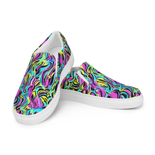 Plasma Twist on a Men's Slip-On Canvas Shoes