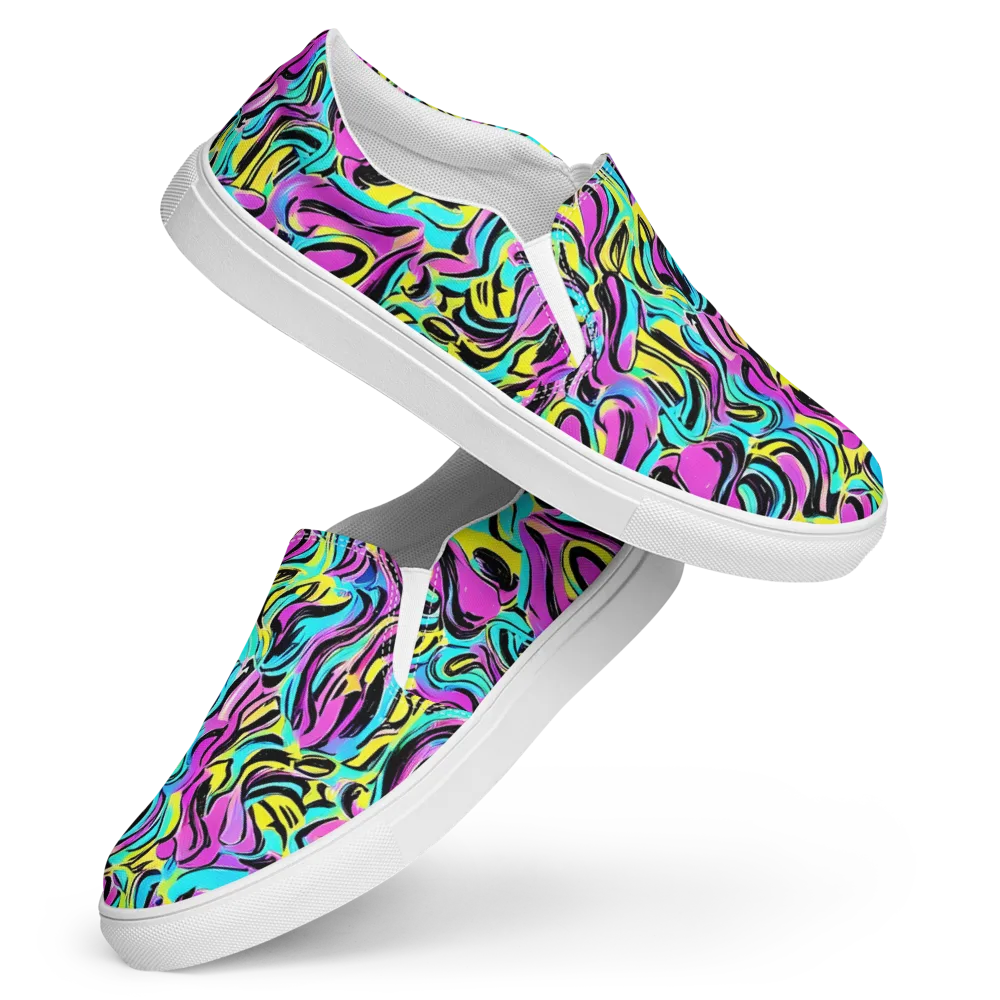 Plasma Twist on Women's Slip-On Canvas Shoes — Front