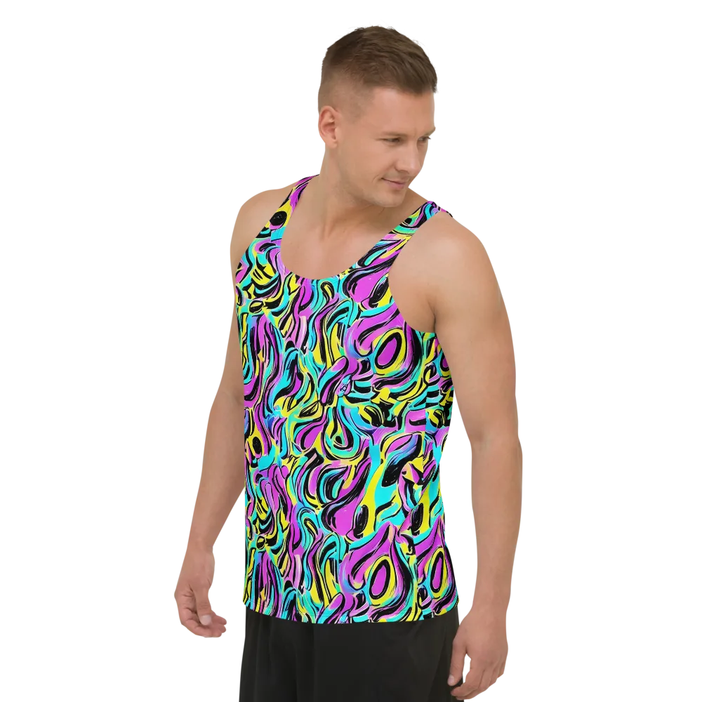 Plasma Twist on Men's Tank Top — Left Front