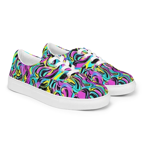 Plasma Twist on a Men's Lace-Up Canvas Shoes