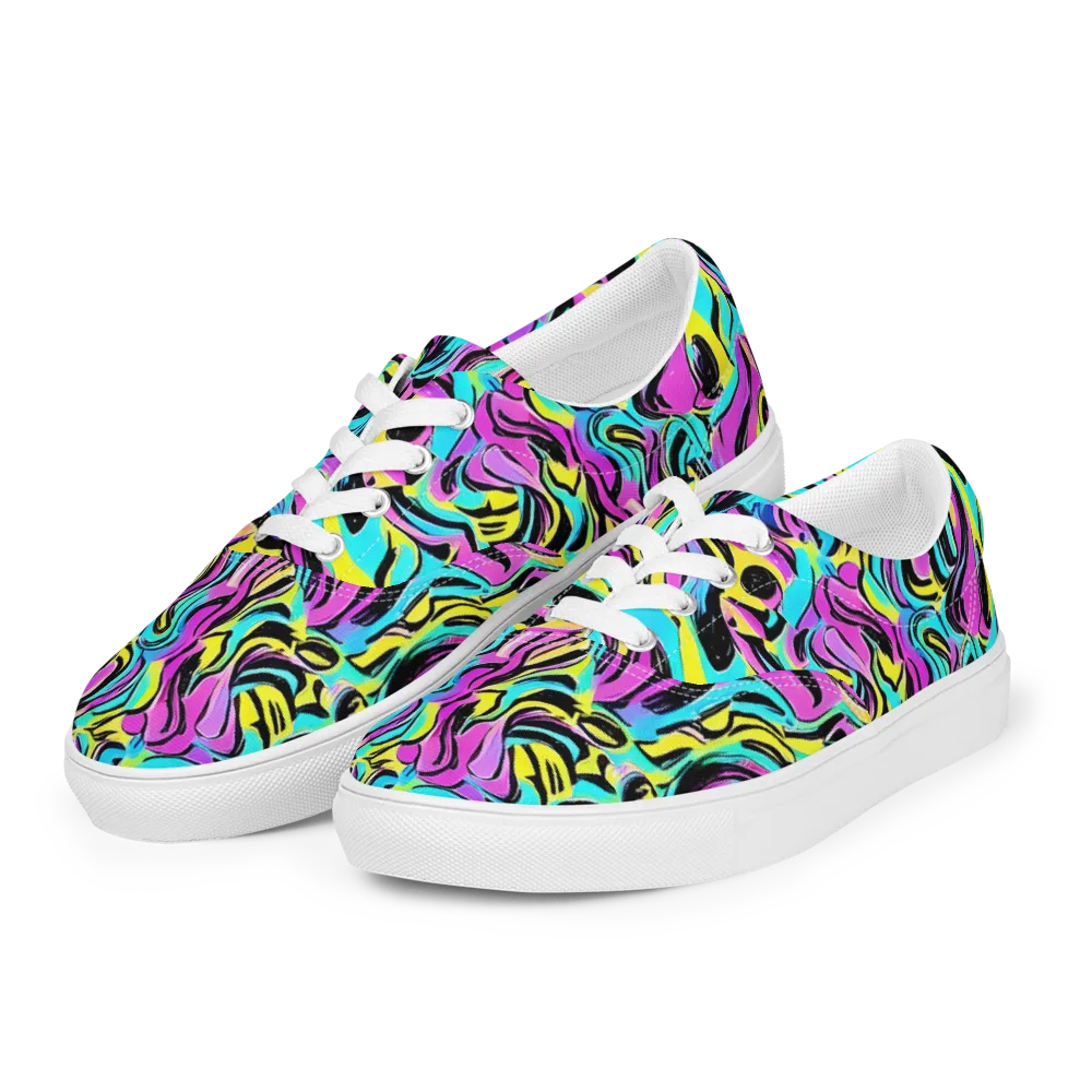 Plasma Twist on Men's Lace-Up Canvas Shoes — Left Front