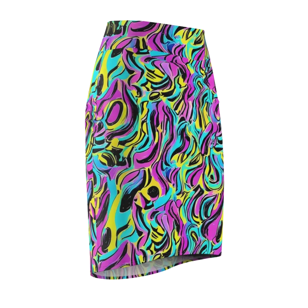 Plasma Twist on Pencil Skirt — Front Side