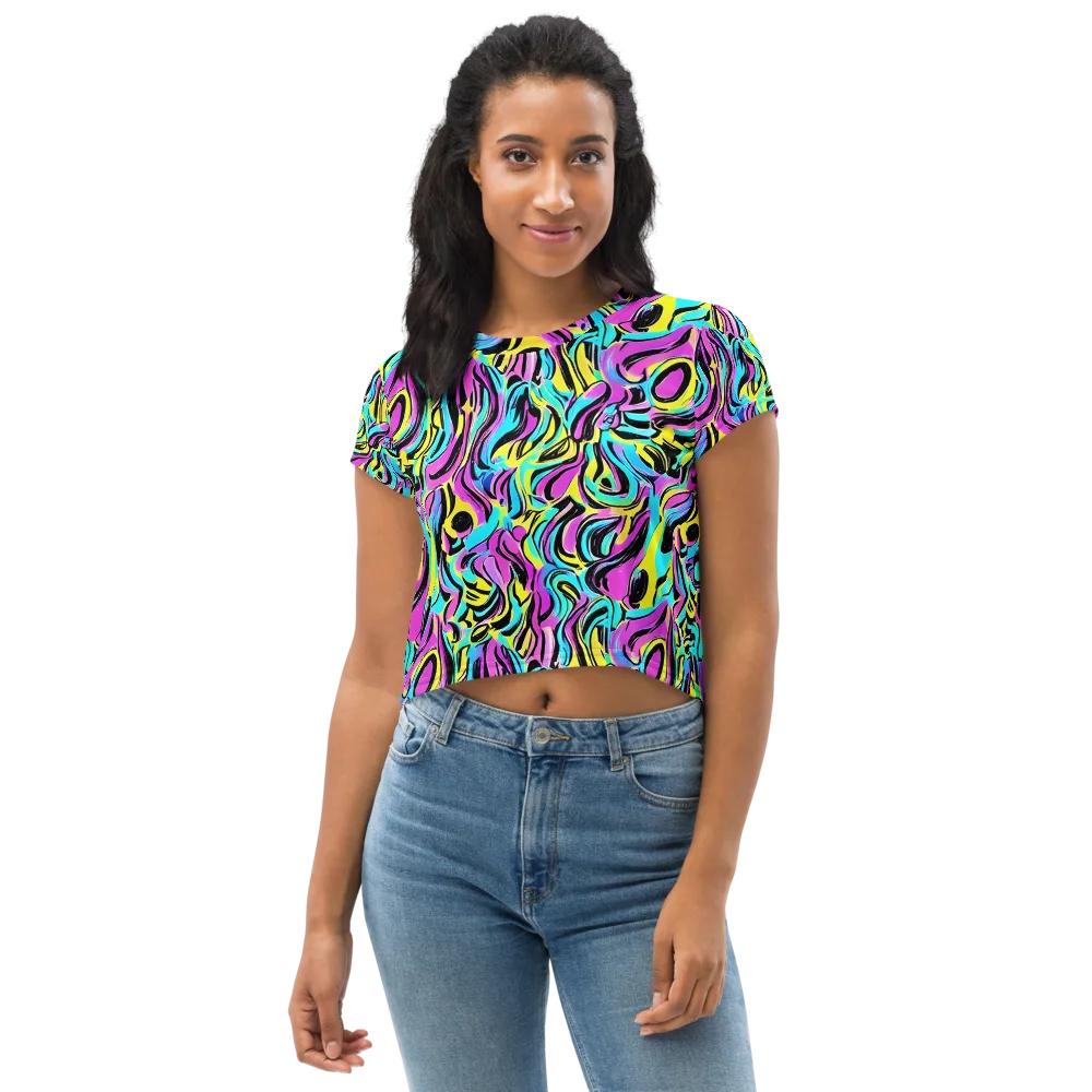 Plasma Twist on Crop Tee — Front