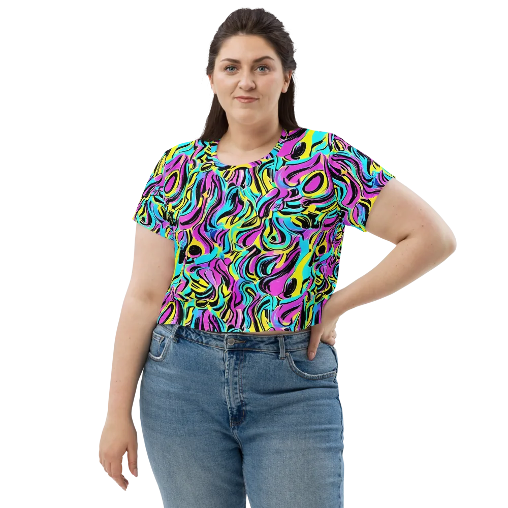 Plasma Twist on Crop Tee — Front