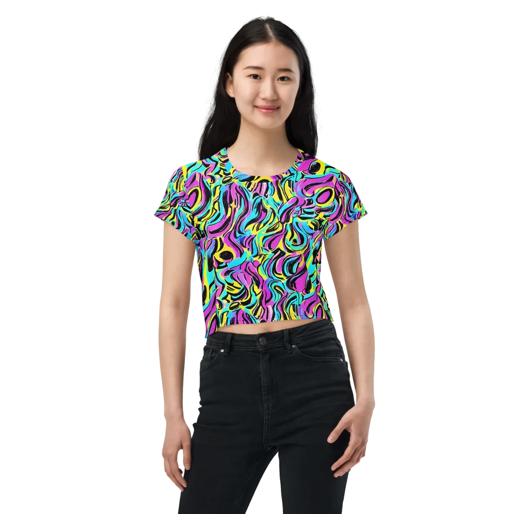 Plasma Twist on Crop Tee — Front
