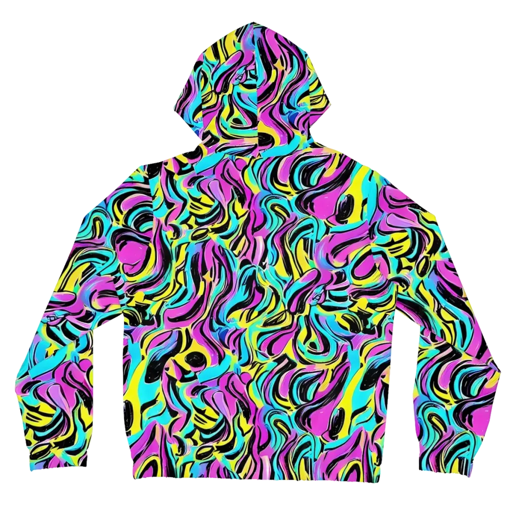 Plasma Twist on Women's Full-Zip Hoodie — Back