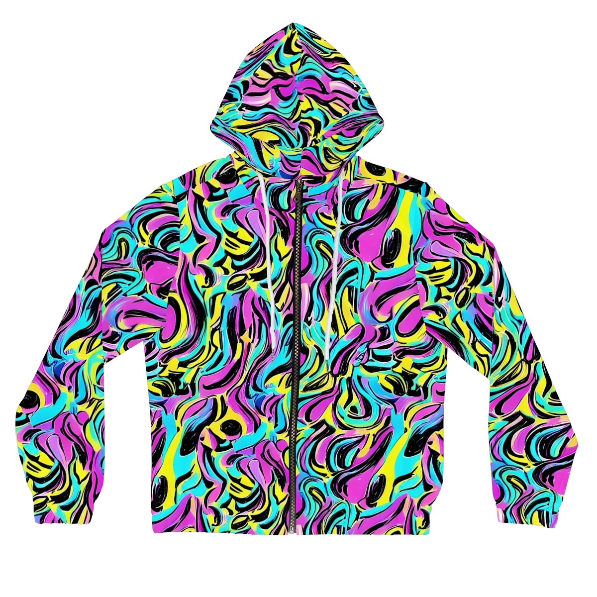 Plasma Twist on Women's Full-Zip Hoodie — Front